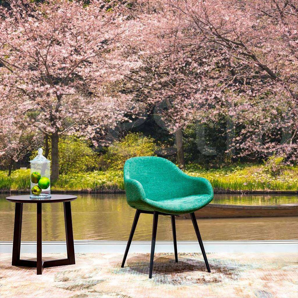 Фотообои Бескрайние сады сакуры в Японии  10-037