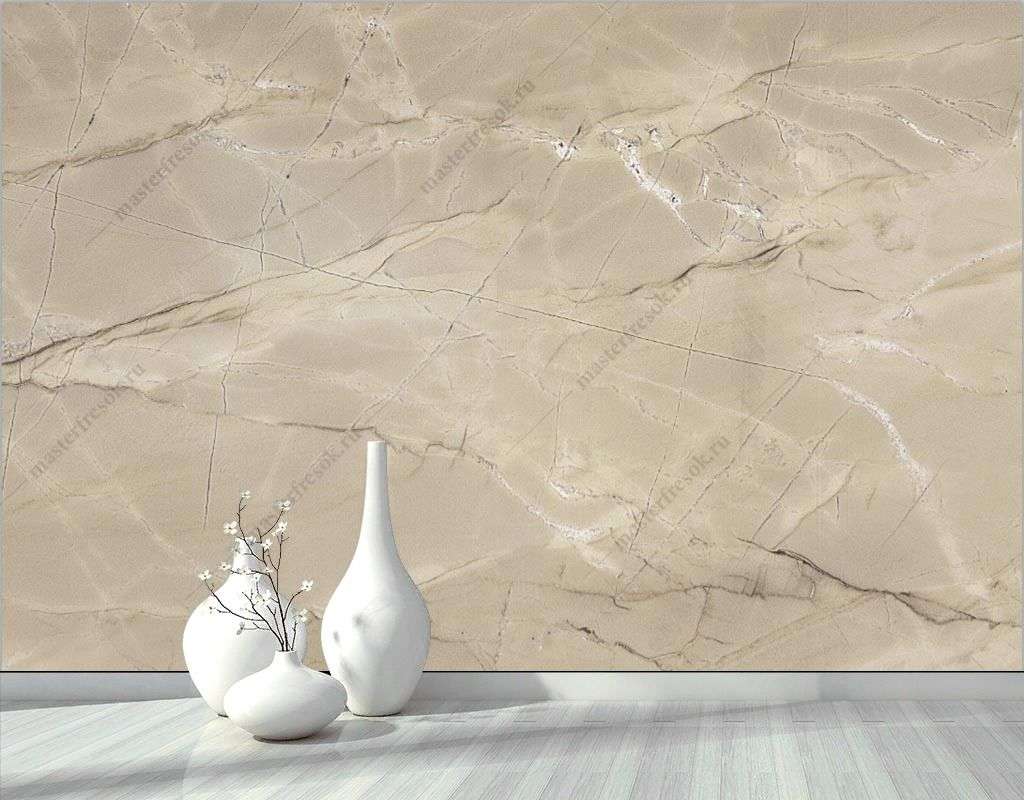 Фотообои в интерьере мрамор темный беж  9-1794 фото