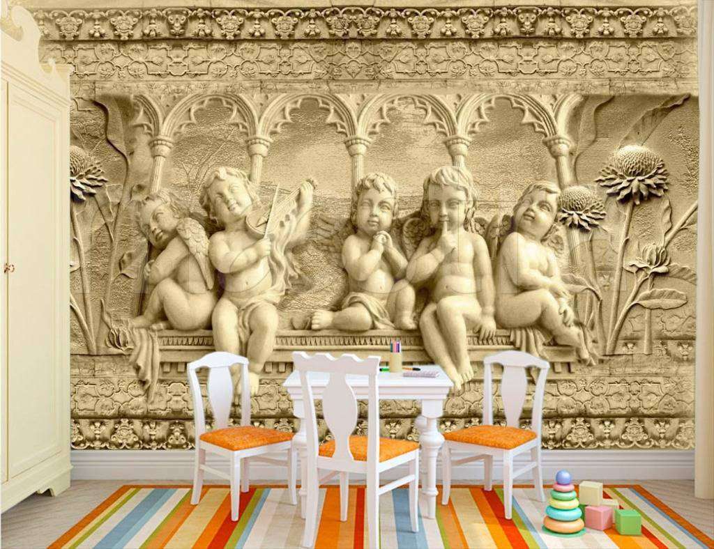 Фотообои в интерьере ангелочки  5-132 фото