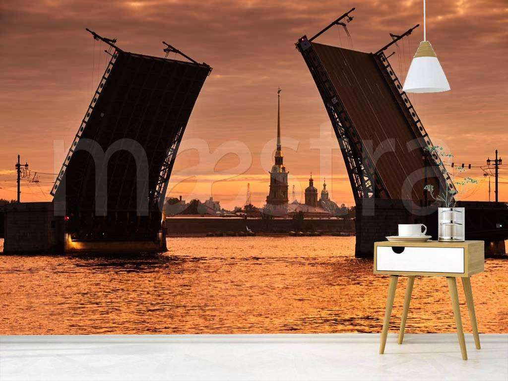 Фотообои в интерьере разводные мосты  9-647 фото