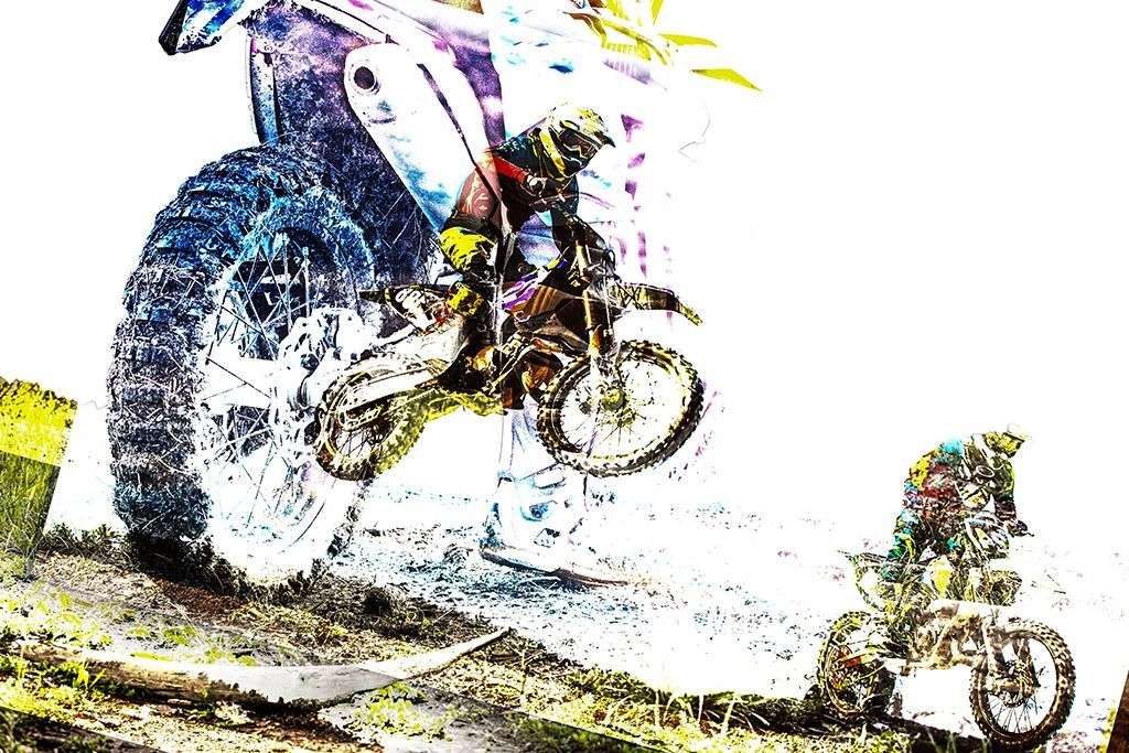 Фотообои в интерьере мотокросс  12-1407 фото