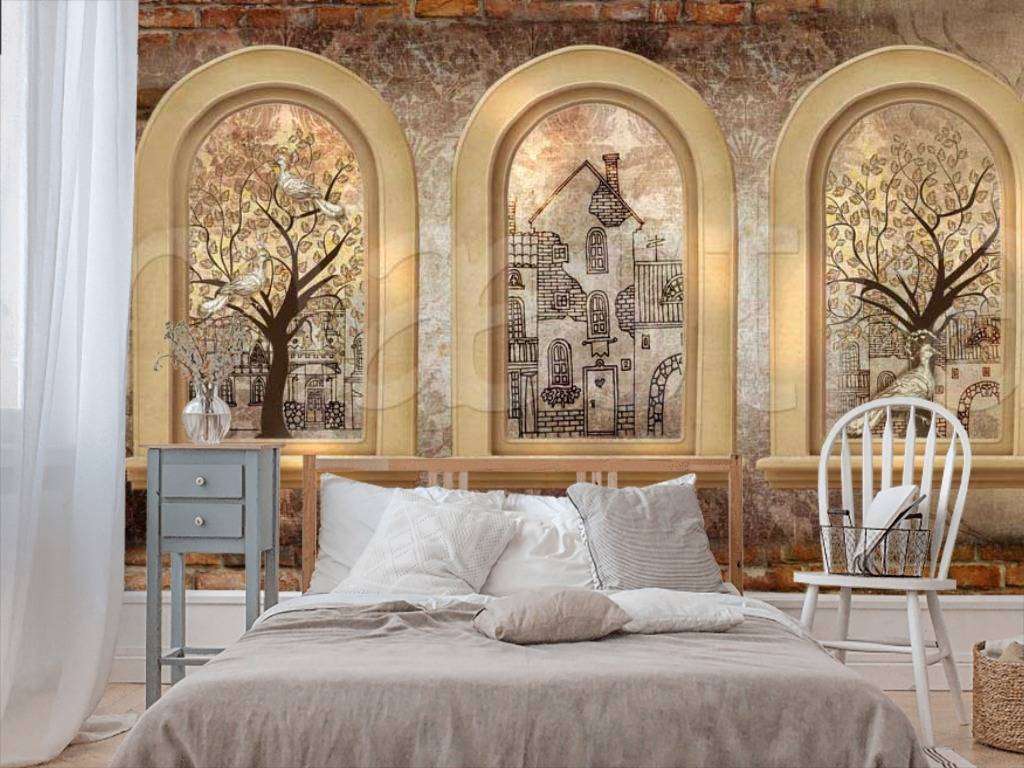 Фотообои Бесшовные обои на стену:  3д арка. Артикул: 7-076  