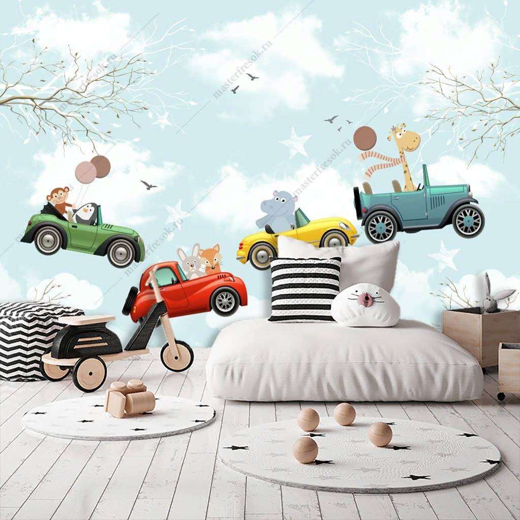 Фотообои в интерьере автомобили в небе  14-163 фото