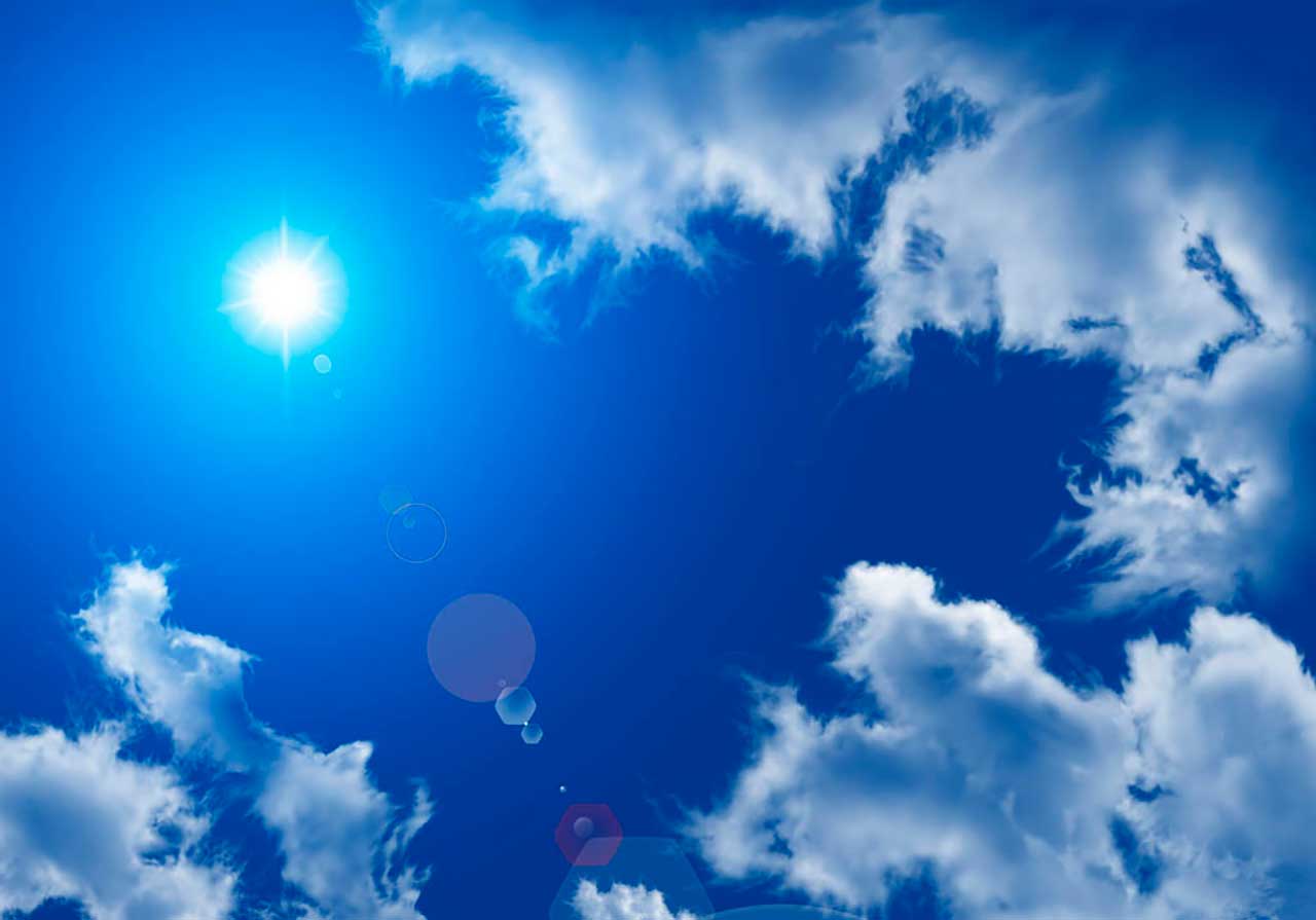 Фотообои в интерьере пространство синего небо  9-333 фото