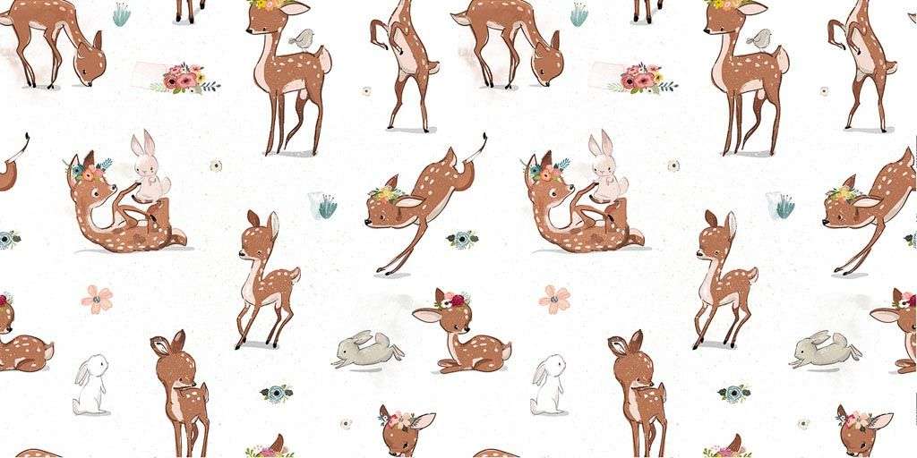 Фотообои в интерьере олени на полянке  12-663 фото