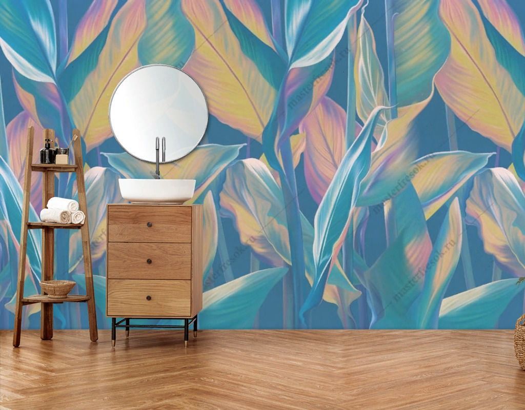 Фотообои Тропические растения живопись  10-958