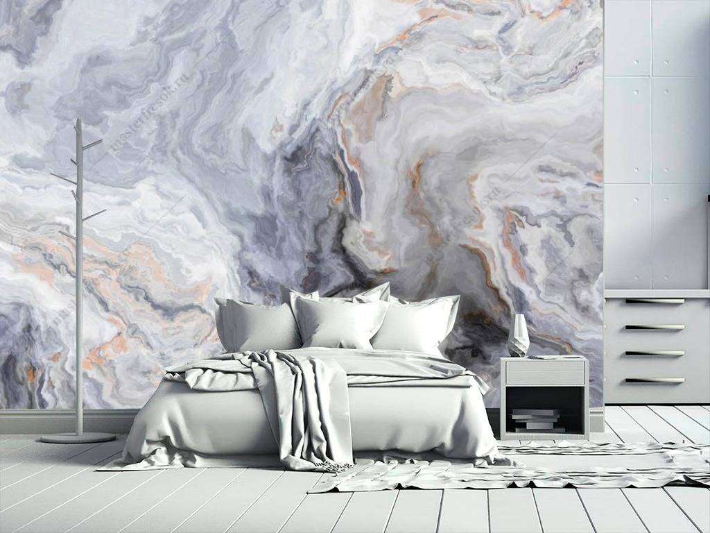 Фотообои в интерьере голубой мрамор текстура  9-1061 фото