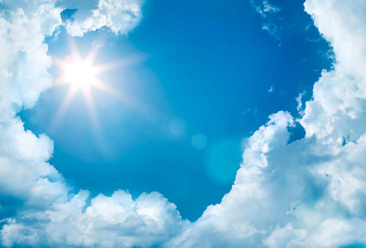 Фотообои в интерьере лучи яркого солнца на нек  9-325 фото