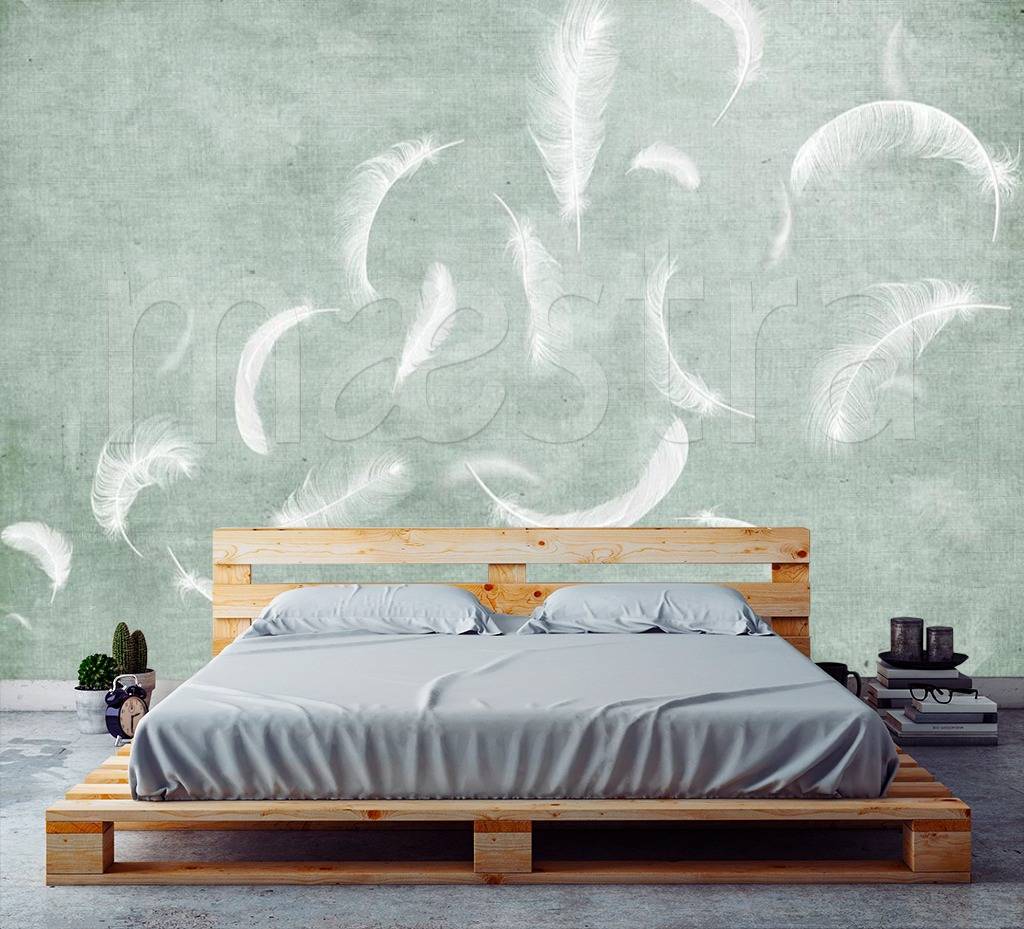 Фотообои Перья на нежном фоне  15-523