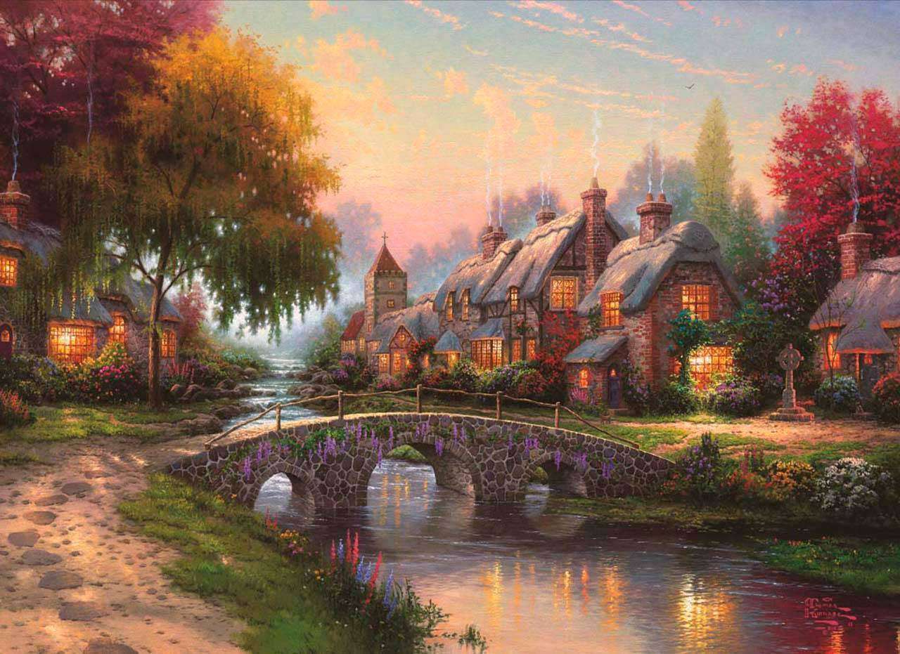 Фотообои в интерьере дворик у пруда  8-322 фото