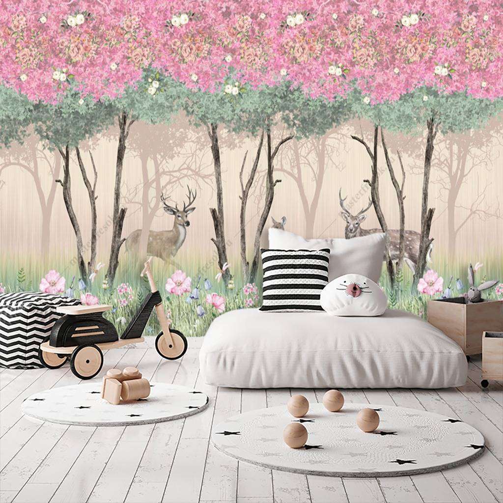 Фотообои в интерьере необычный лес  12-953 фото