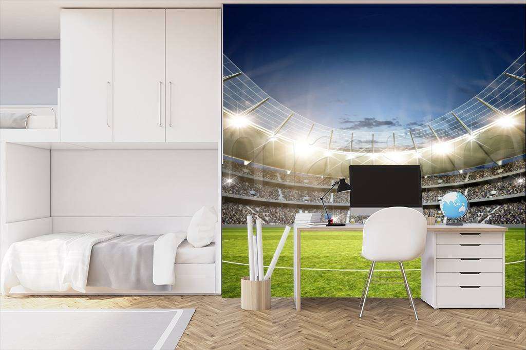 Фотообои в интерьере футбольное поле  12-549 фото