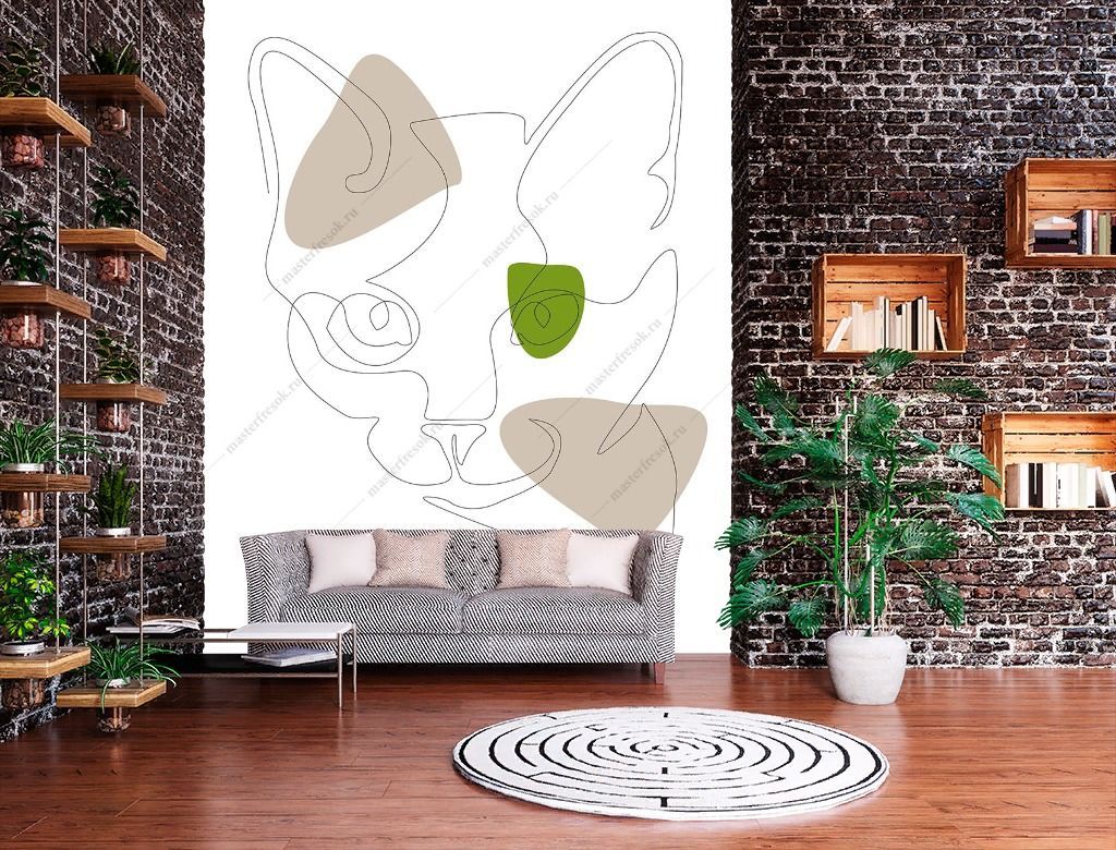 Фотообои Графика. Кот  12-1485