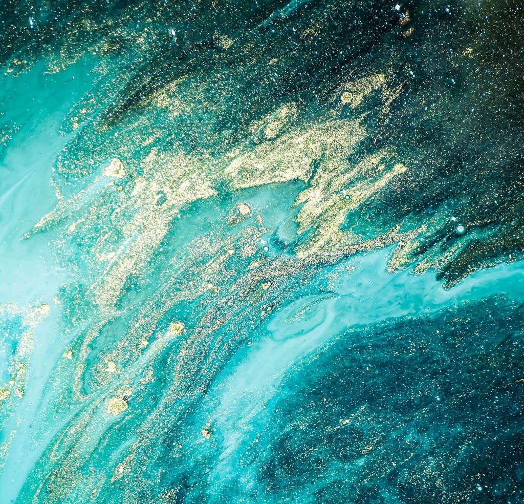 Фотообои в интерьере флюид арт - космическая гармония  9-925 фото