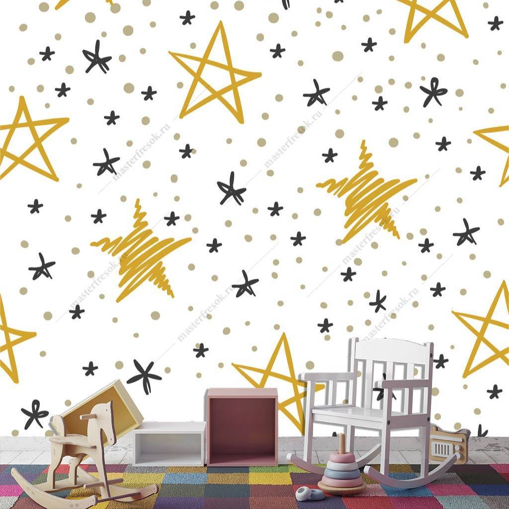 Фотообои Звезды желтые  12-721