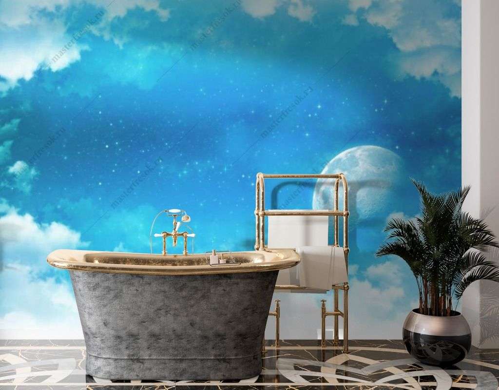 Фотообои в интерьере небо 3д  14-386 фото