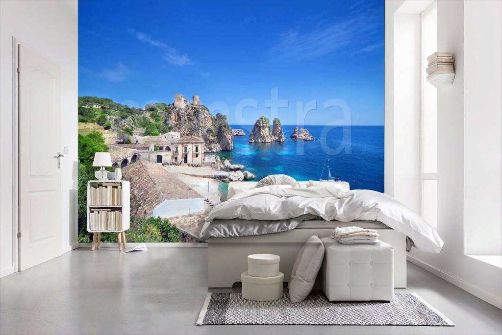 Фотообои в интерьере морская бухта  4-349 фото