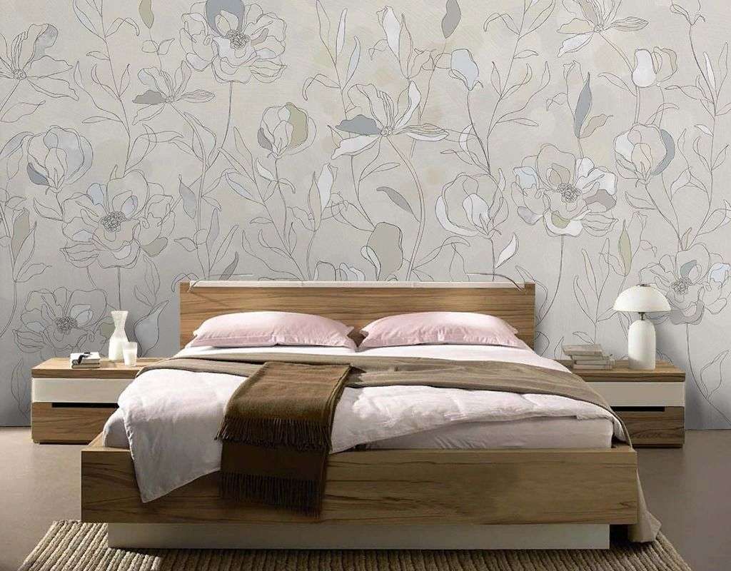 Фотообои в интерьере фон цветочный  9-1988 фото