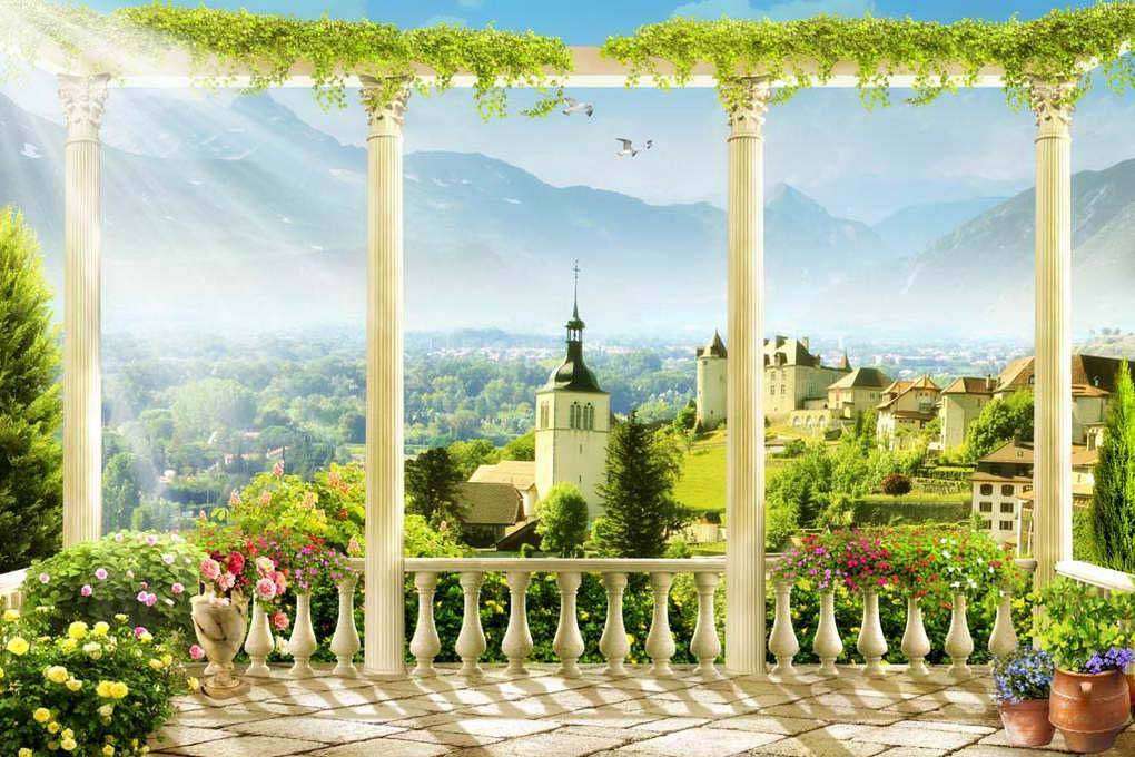 Фотообои в интерьере вид с балкона  17-0044 фото