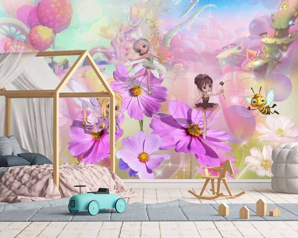 Фотообои Бесшовные обои на стену:  Сказочные феи. Артикул: 7-466  