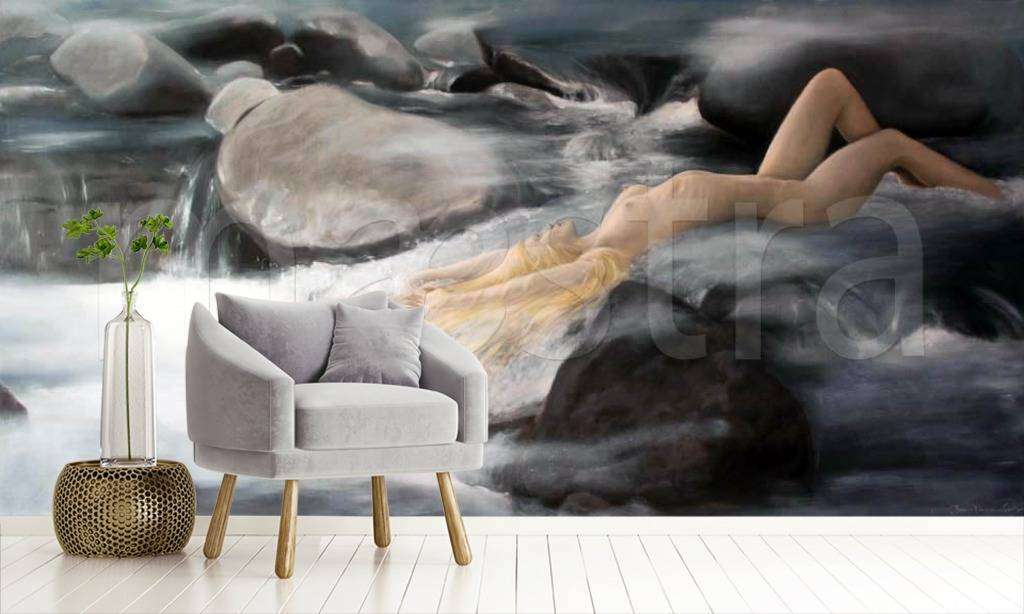 Фотообои Девушка в водопаде  4-442