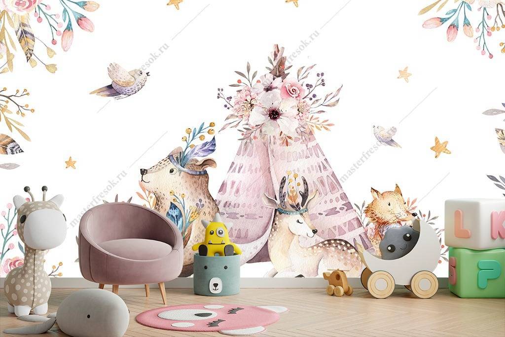 Фотообои Животные на полянке  14-060