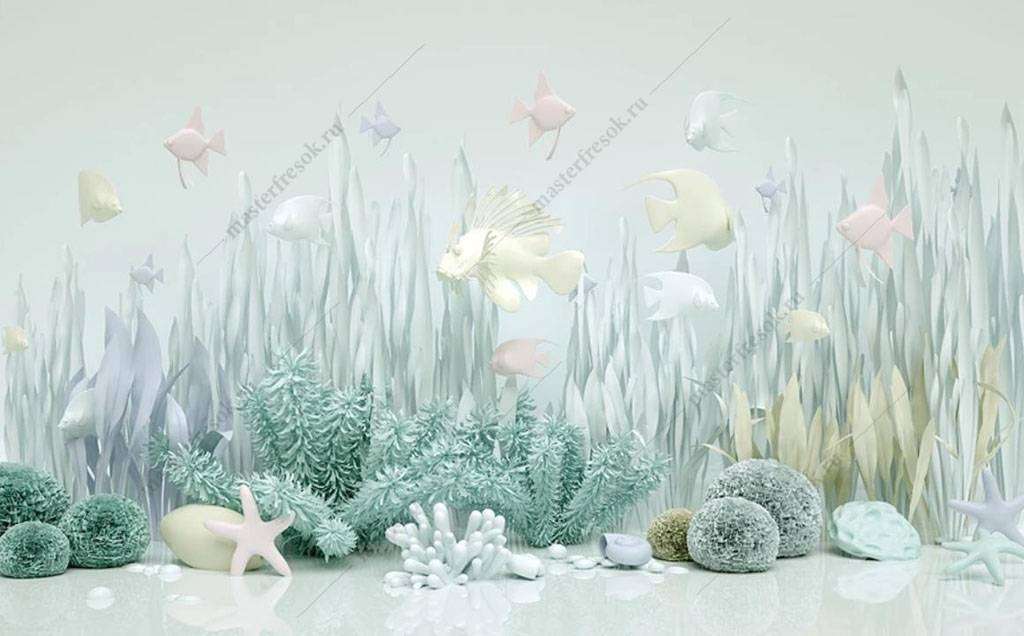 Фотообои в интерьере морское дно  15-955 фото