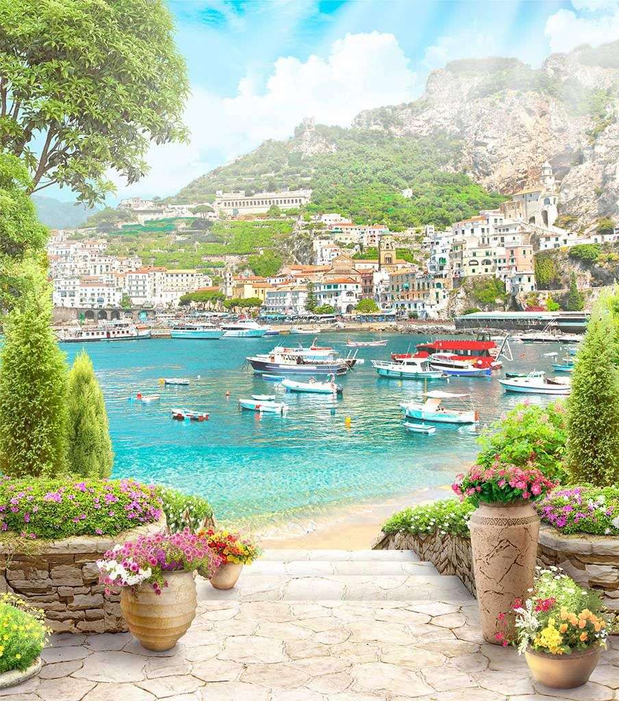 Фотообои в интерьере лодки у берега  9-1446 фото