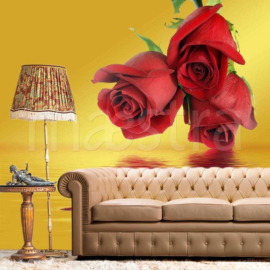 Фотообои Букет красных роз над водой  10-272