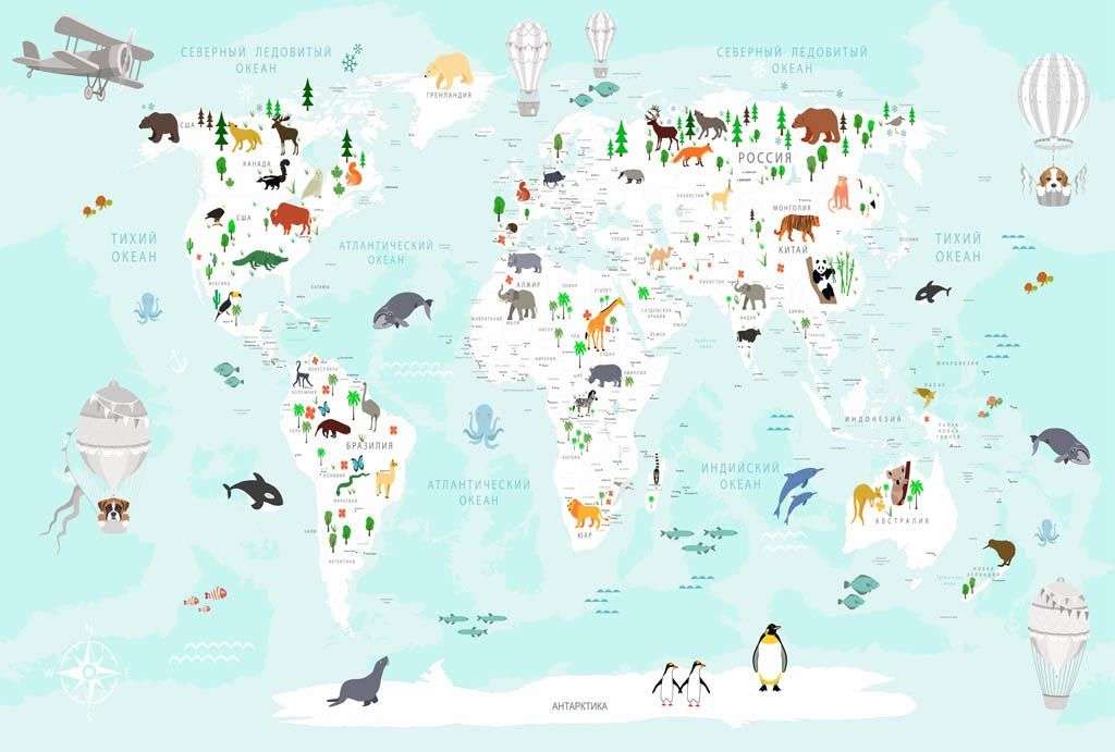 Фотообои в интерьере карта небесного цвета  14-179 фото