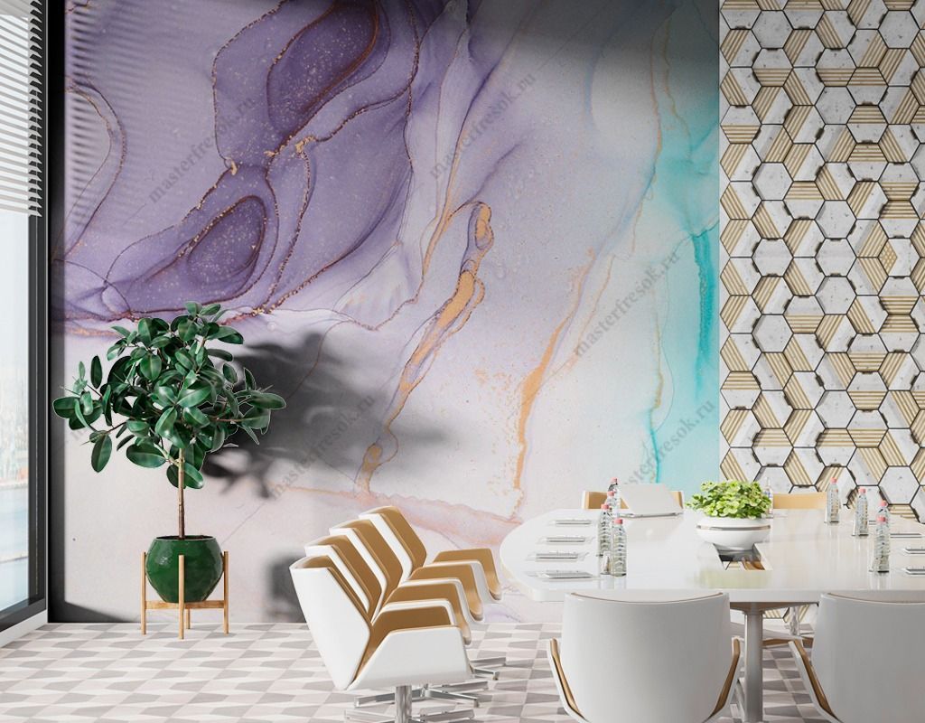 Фотообои Акварельный фон разводы  9-1515