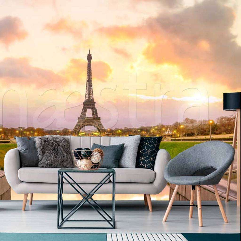 Фотообои Башня Париж во время заката  9-719