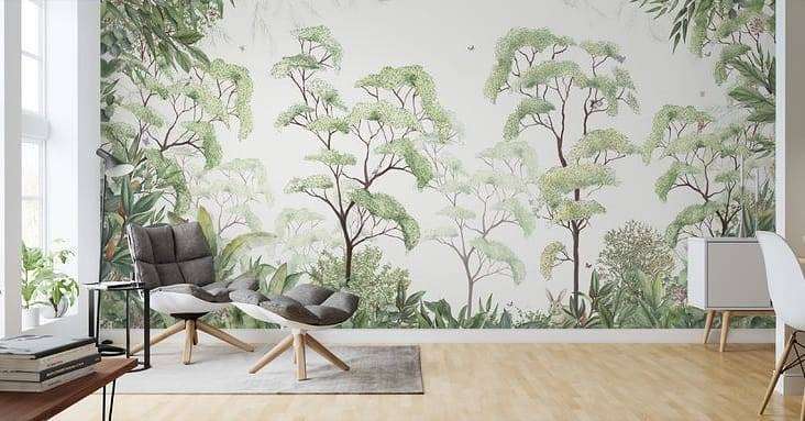 Фотообои Бесшовные обои на стену:  Тропический лес. Артикул: 10-719  