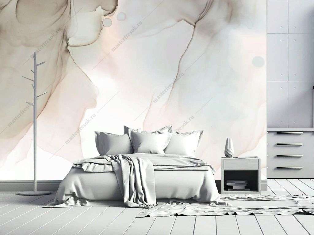 Фотообои в интерьере флюид в светлых тонах  9-1544 фото