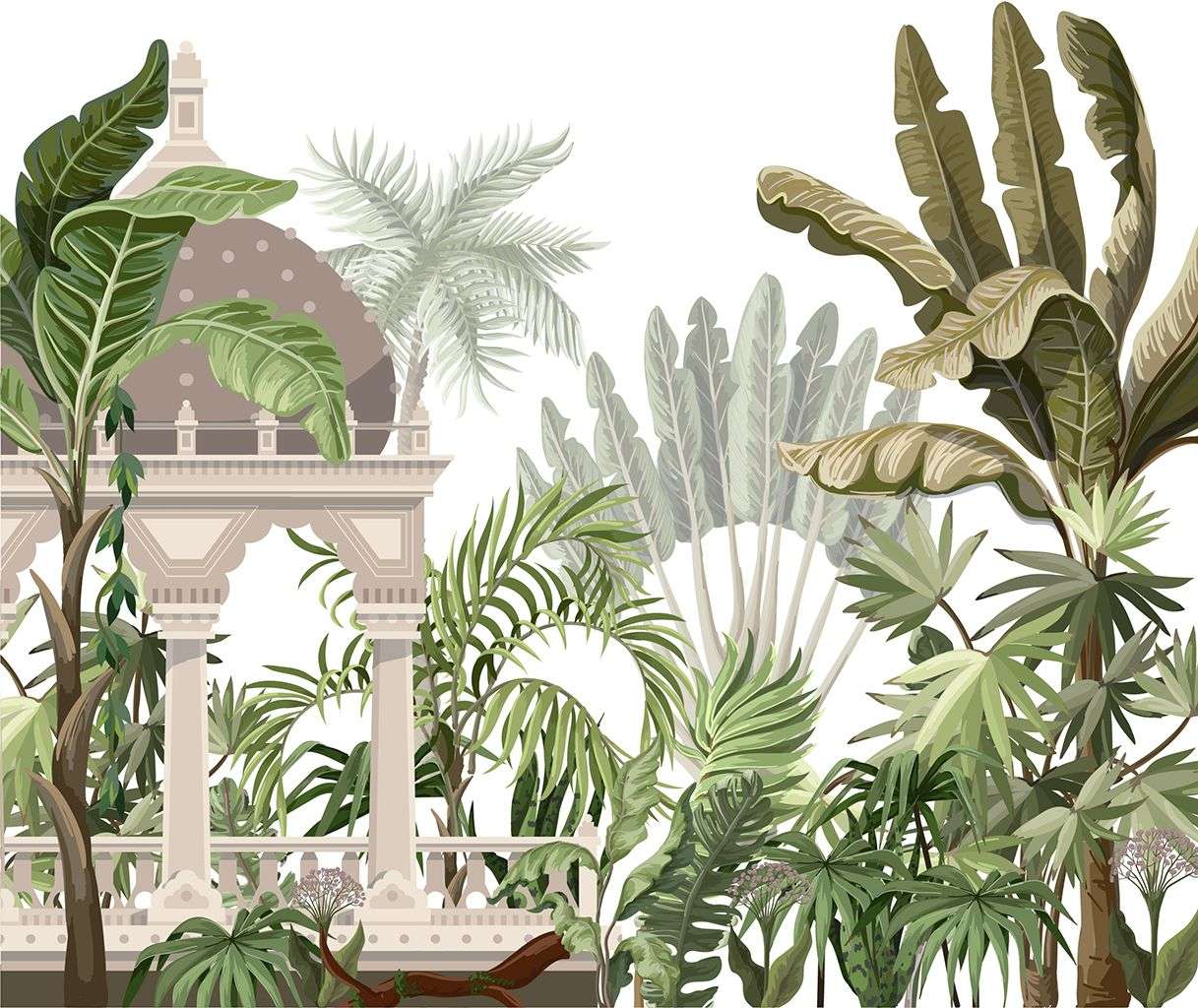 Фотообои в интерьере беседка в тропиках  12-1397 фото