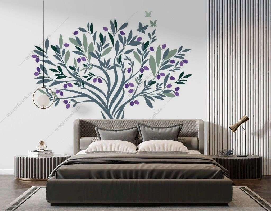 Фотообои в интерьере дерево оливковое  12-1471 фото