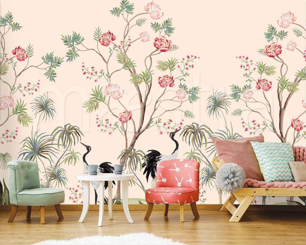 Фотообои в интерьере растения в джунглях  12-490 фото