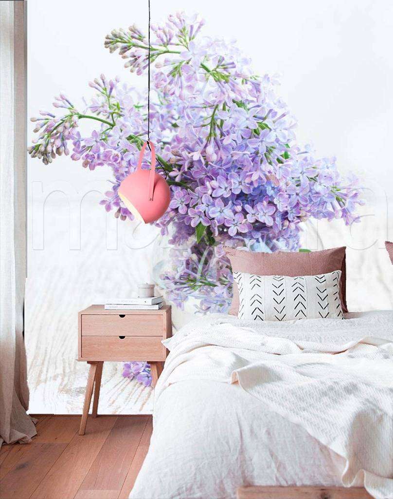 Фотообои Бесшовные обои на стену:  Сиреневый букет. Артикул: 9-046  