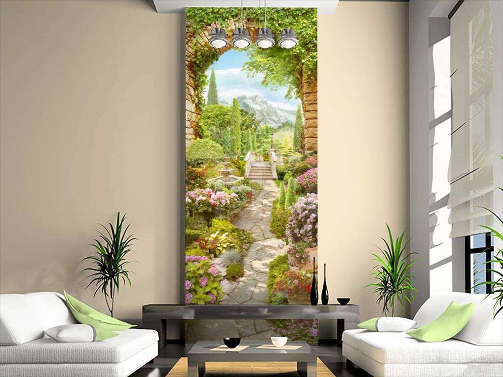 Фотообои Бесшовные обои на стену:  Арка в парке. Артикул: 7-326  