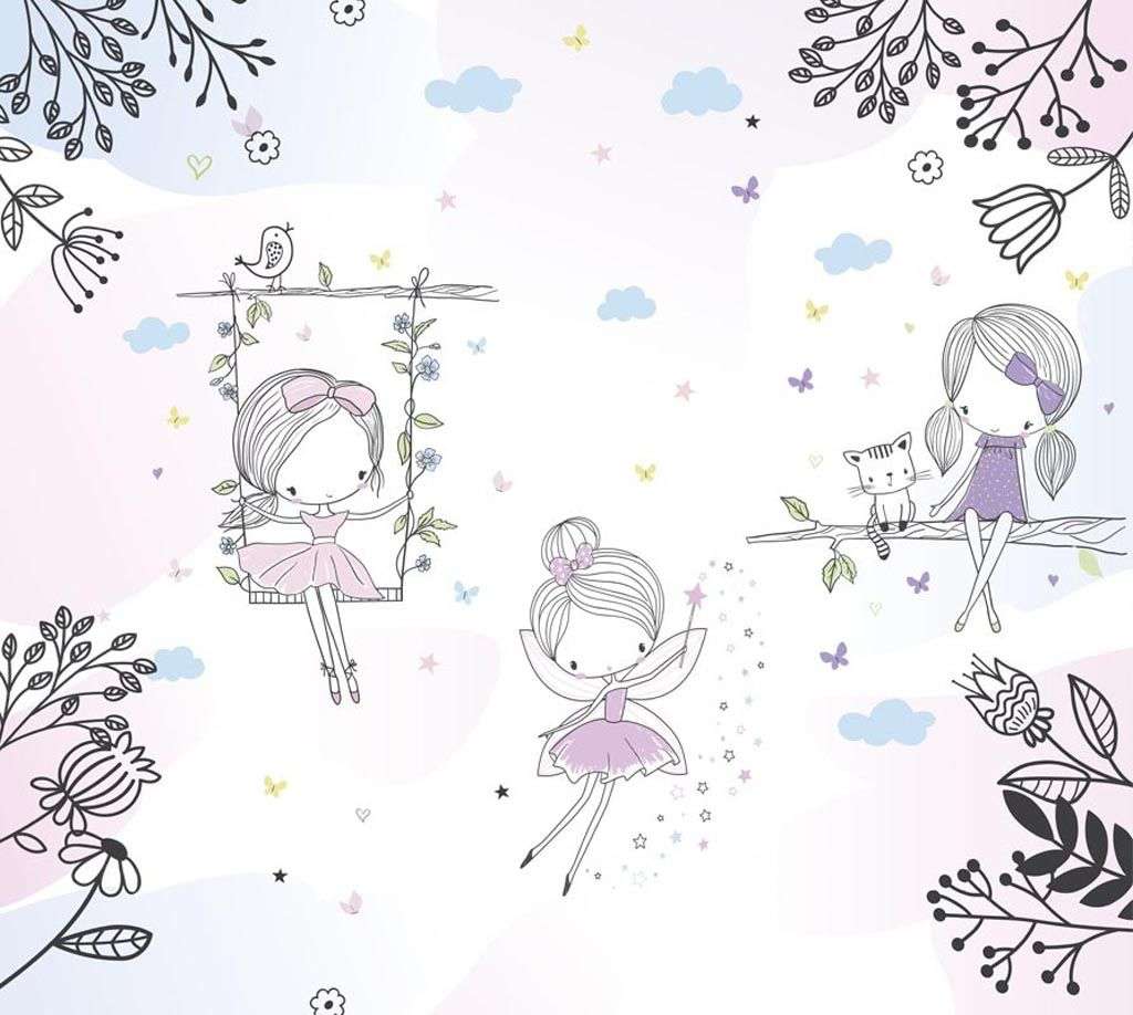 Фотообои в интерьере милые феечки  14-553 фото