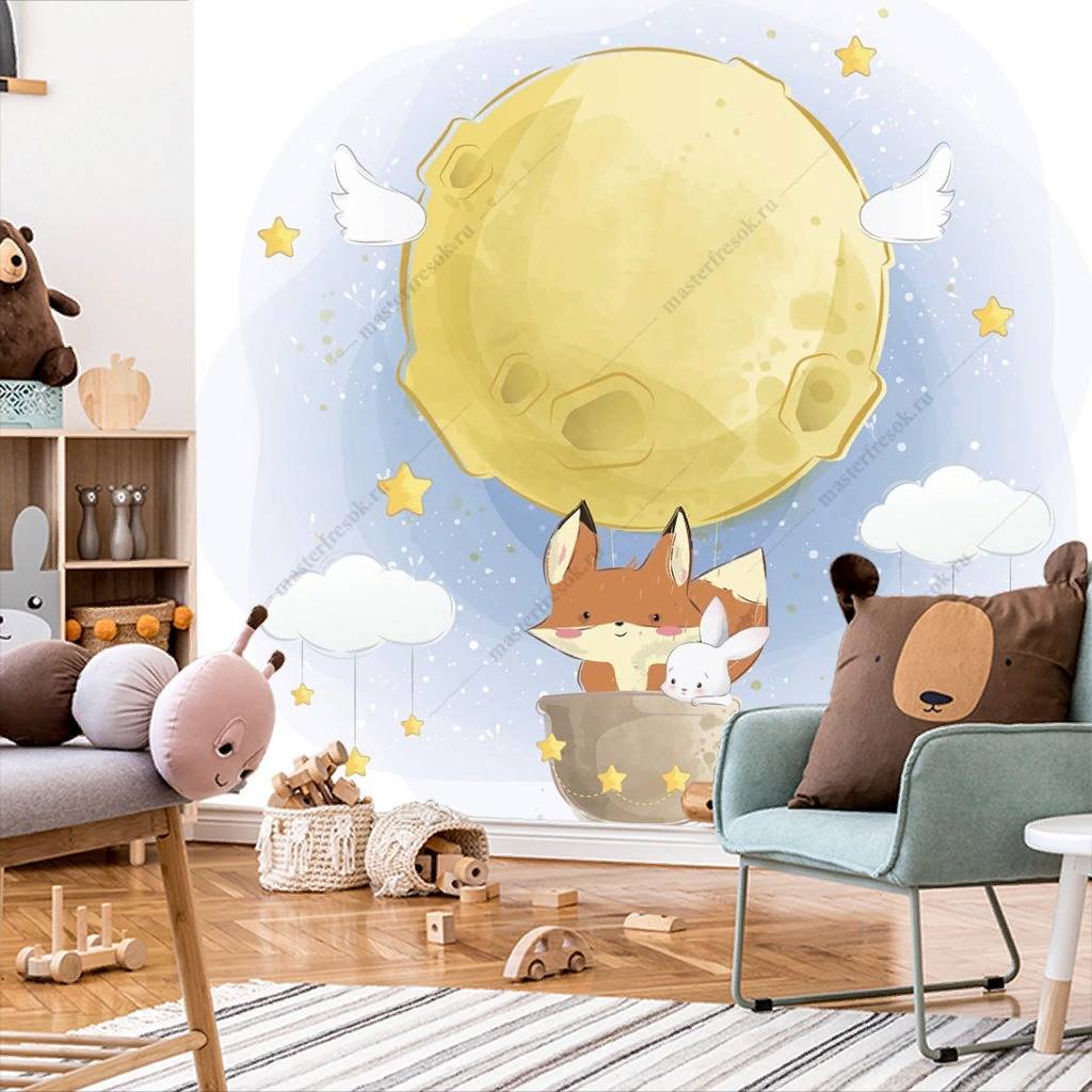 Фотообои Лисенок на шаре  12-457