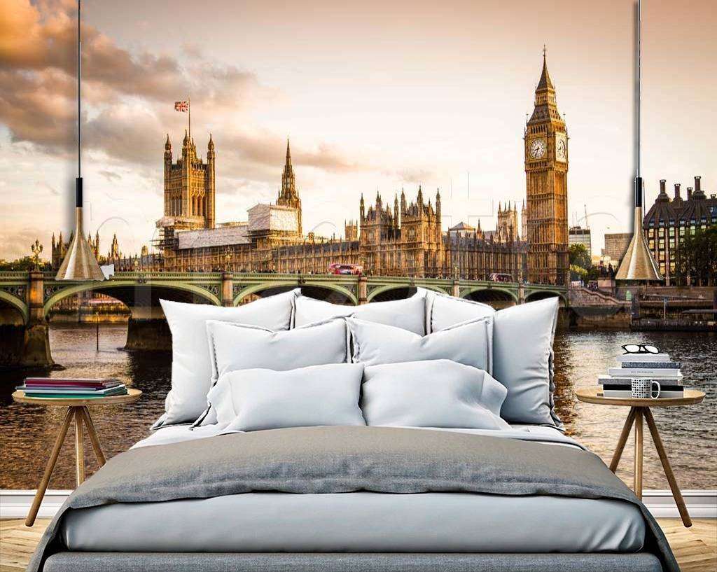 Фотообои в интерьере лондон насыщенный  9-448 фото