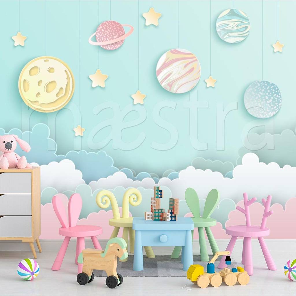 Фотообои Планеты над облаками  12-369