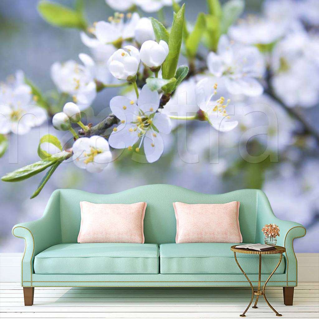 Фотообои Бесшовные обои на стену:  Цветущая вишня. Артикул: 3-184  