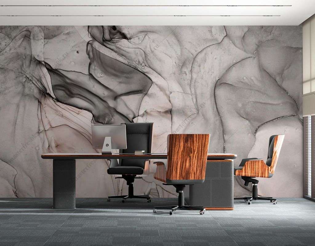 Фотообои в интерьере разводы чернилами  9-1551 фото