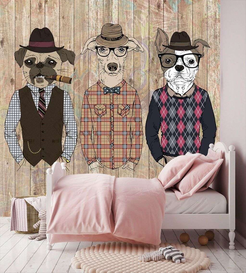 Фотообои в интерьере хипстер  14-346 фото