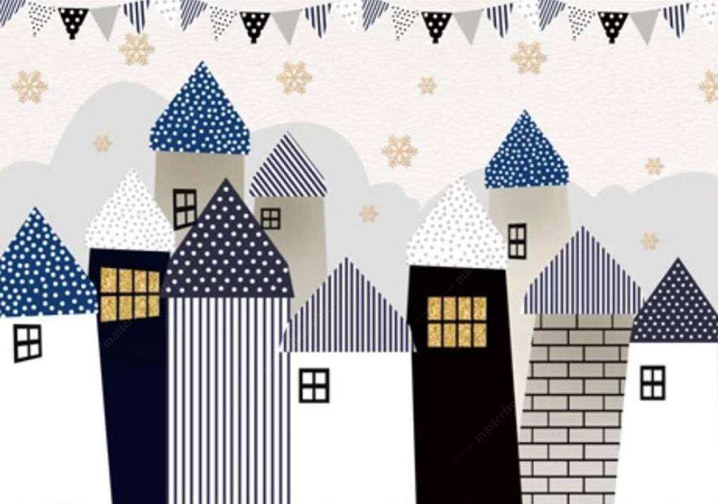 Фотообои в интерьере городок  15-644 фото