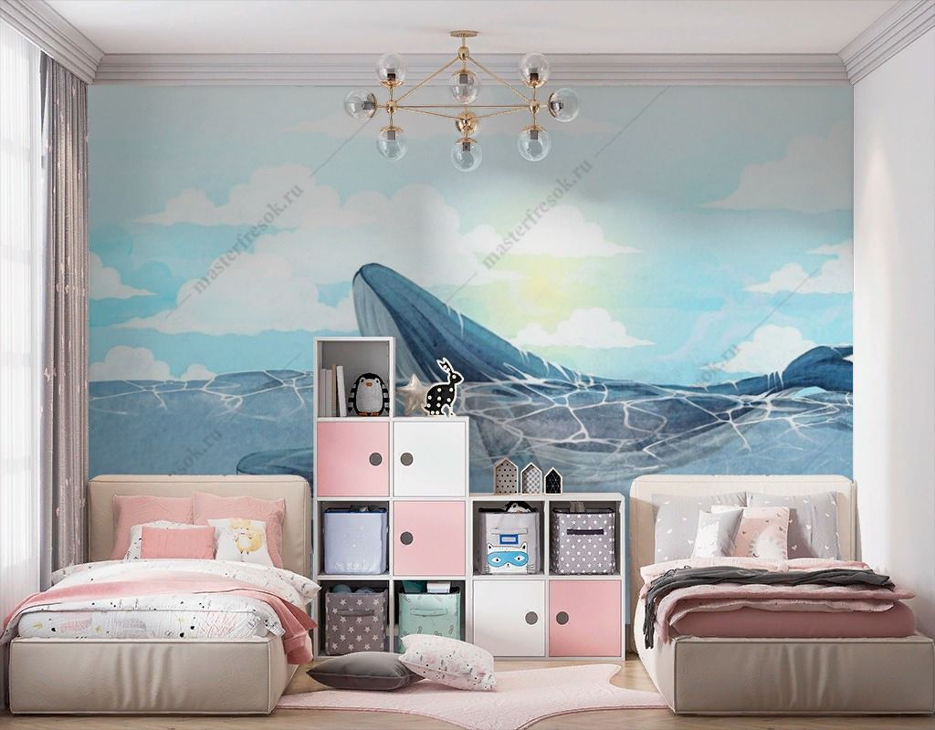 Фотообои Семейство китов  12-1444