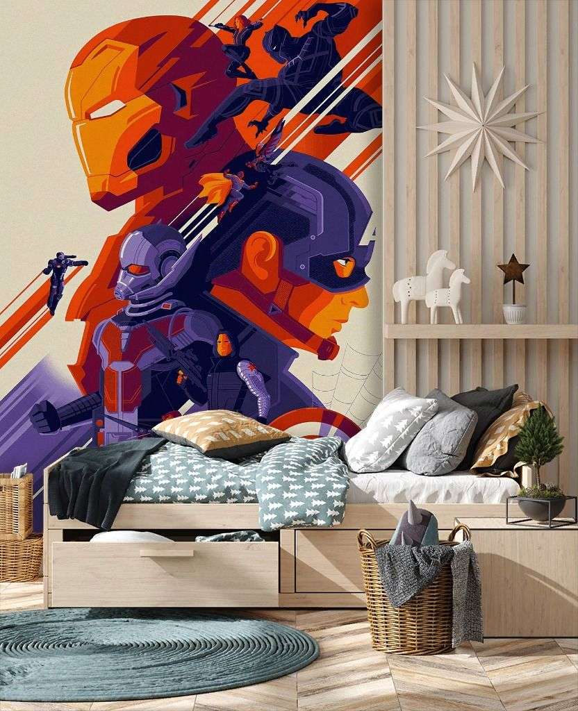 Фотообои в интерьере марвел воин  12-1653 фото