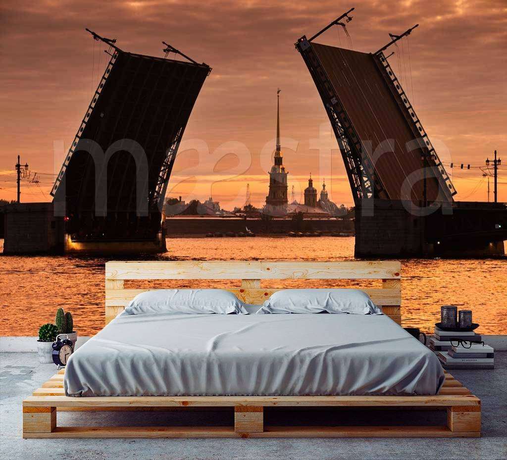 Фотообои в интерьере разводные мосты  9-647 фото